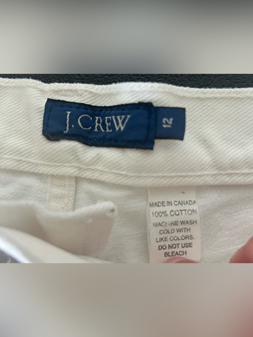 J.Crew White Denim Shorts Size 12 | 100% Cotton - Picture 8 of 8